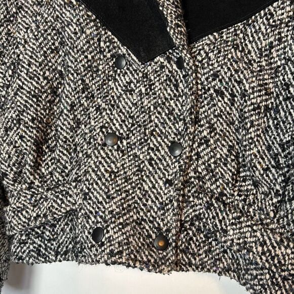 Havoc 80s Vintage Herringbone & Suede Jacket M - Picture 3 of 6